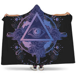 Spiritual Eye of Providence Print Hooded Blanket