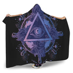Spiritual Eye of Providence Print Hooded Blanket