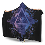 Spiritual Eye of Providence Print Hooded Blanket