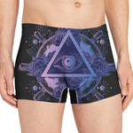 Spiritual Eye of Providence Print Men's Boxer Briefs
