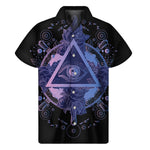 Spiritual Eye of Providence Print Men's Short Sleeve Shirt