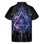Spiritual Eye of Providence Print Men's Short Sleeve Shirt