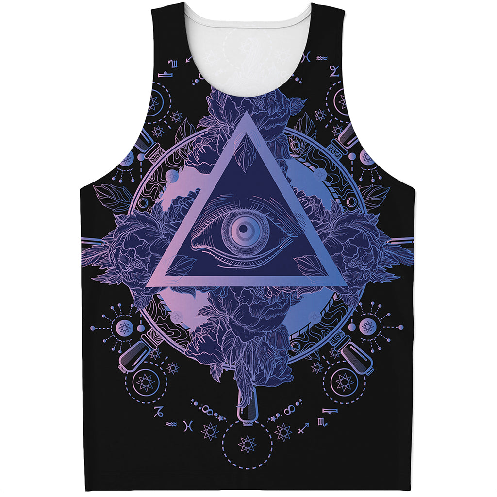 Spiritual Eye of Providence Print Men's Tank Top