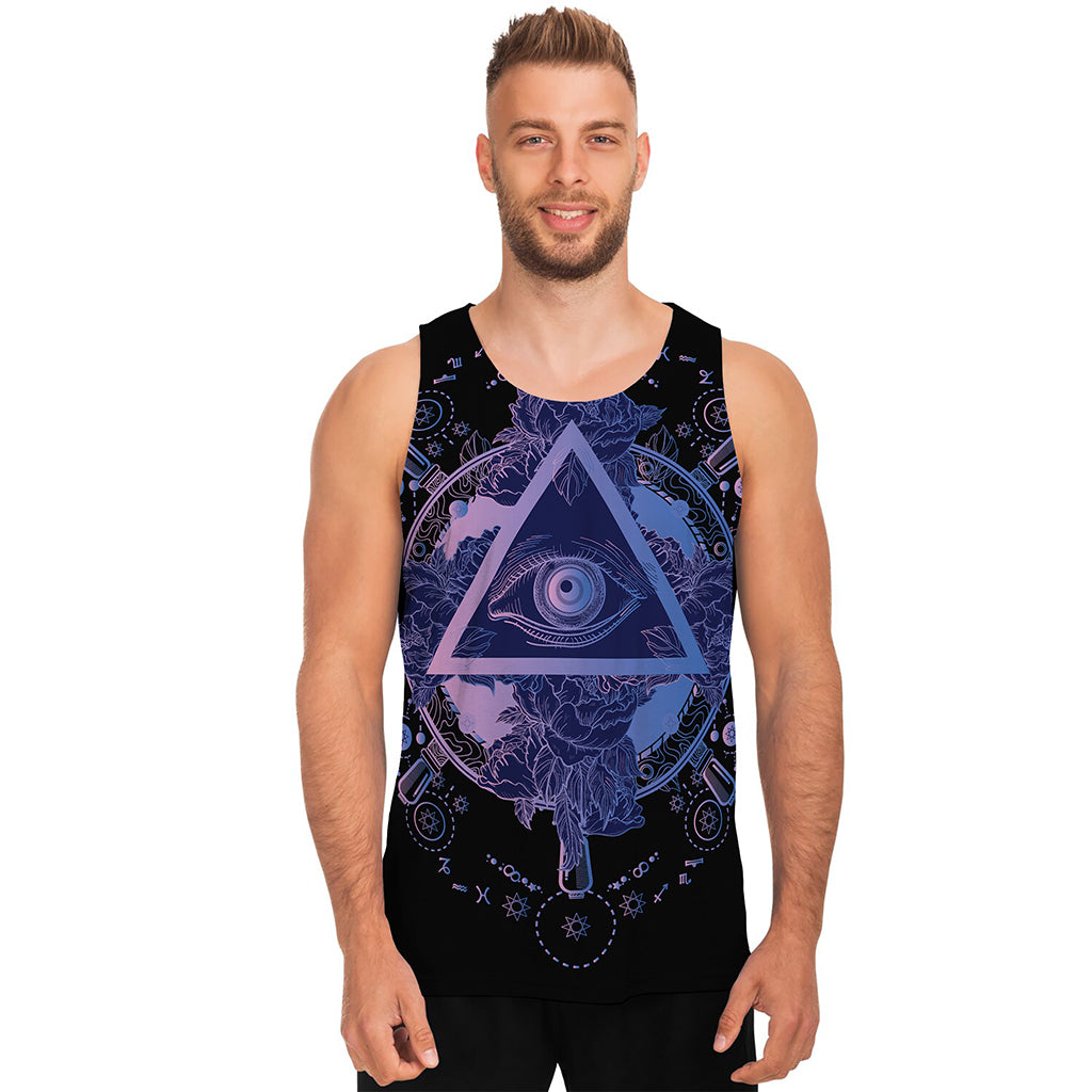 Spiritual Eye of Providence Print Men's Tank Top