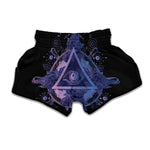 Spiritual Eye of Providence Print Muay Thai Boxing Shorts