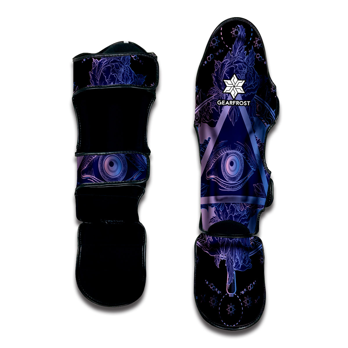 Spiritual Eye of Providence Print Muay Thai Shin Guard