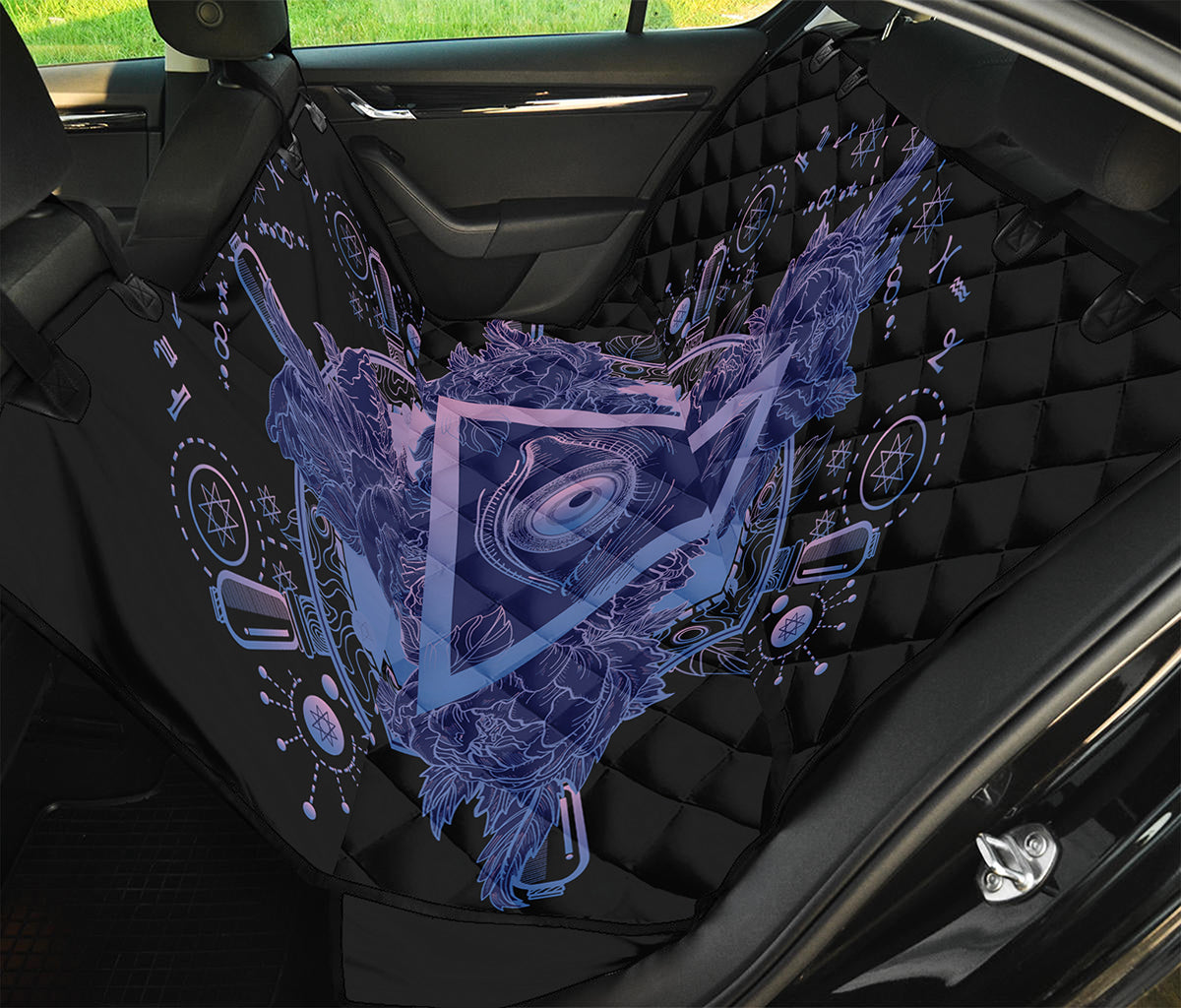 Spiritual Eye of Providence Print Pet Car Back Seat Cover