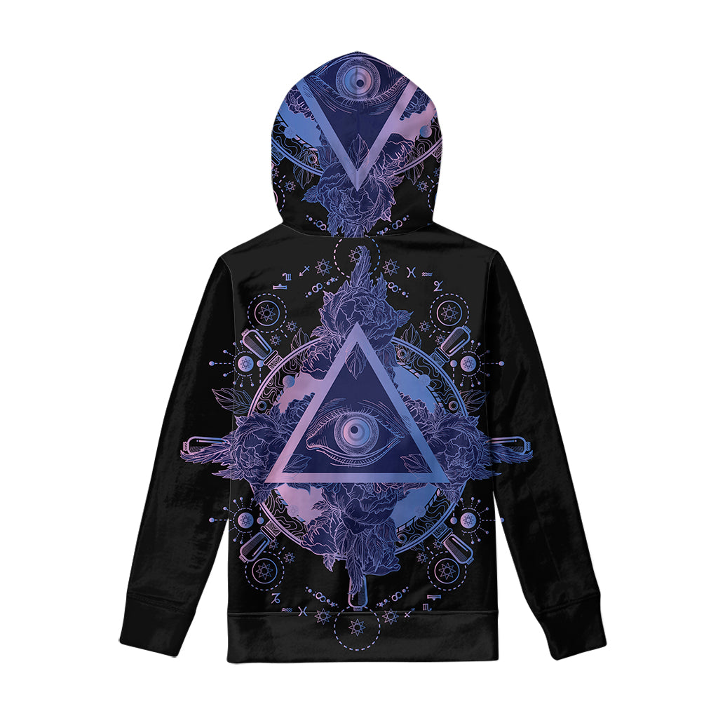 Spiritual Eye of Providence Print Pullover Hoodie