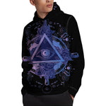 Spiritual Eye of Providence Print Pullover Hoodie