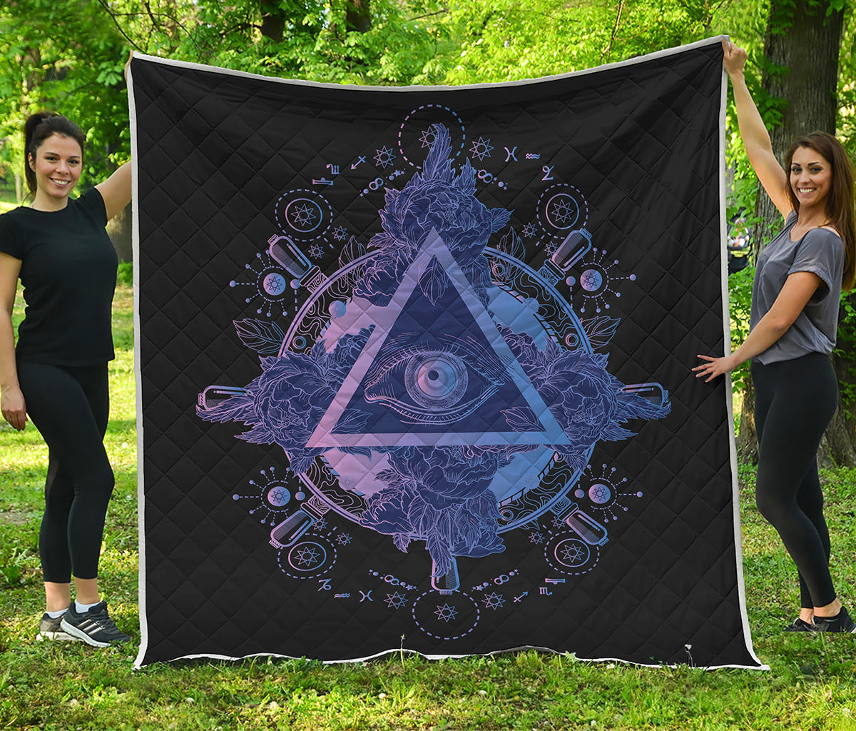Spiritual Eye of Providence Print Quilt
