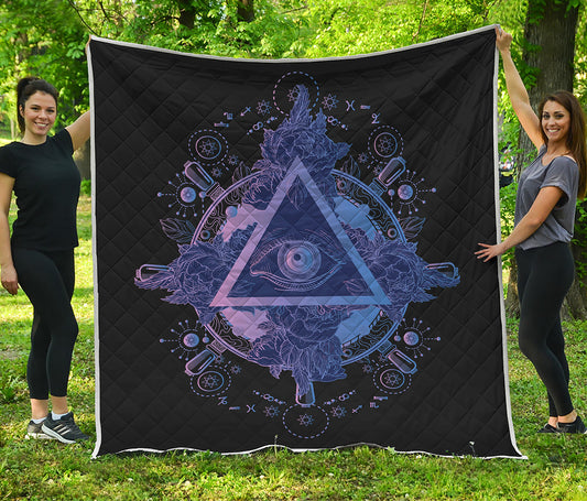 Spiritual Eye of Providence Print Quilt
