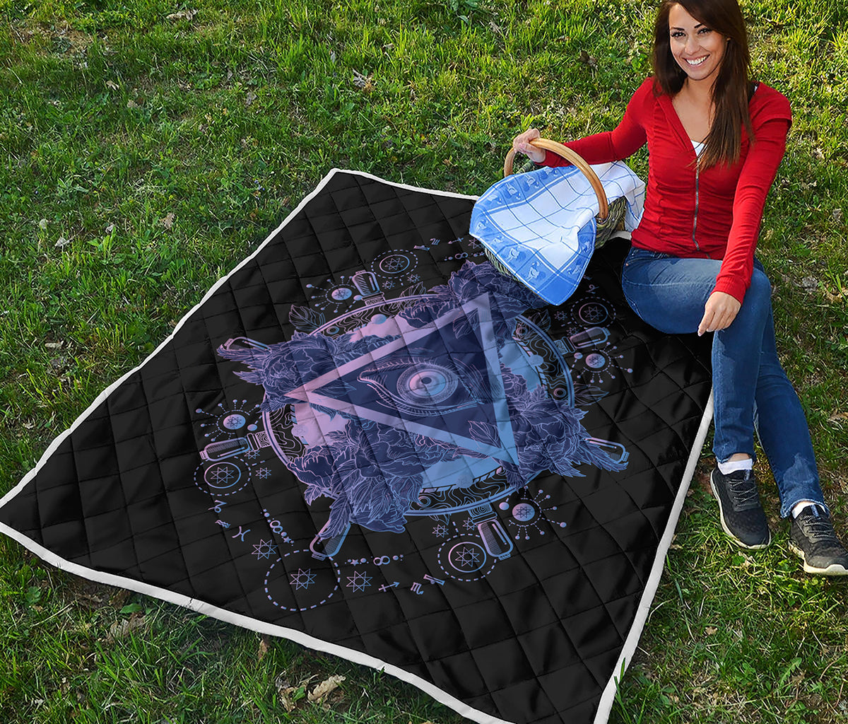 Spiritual Eye of Providence Print Quilt