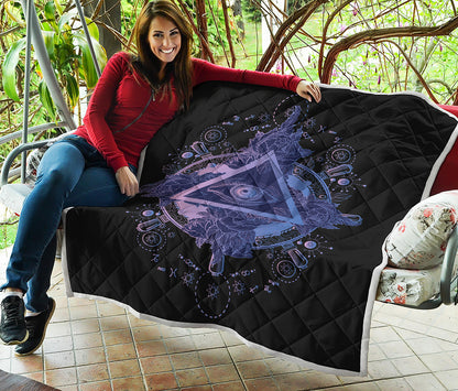 Spiritual Eye of Providence Print Quilt
