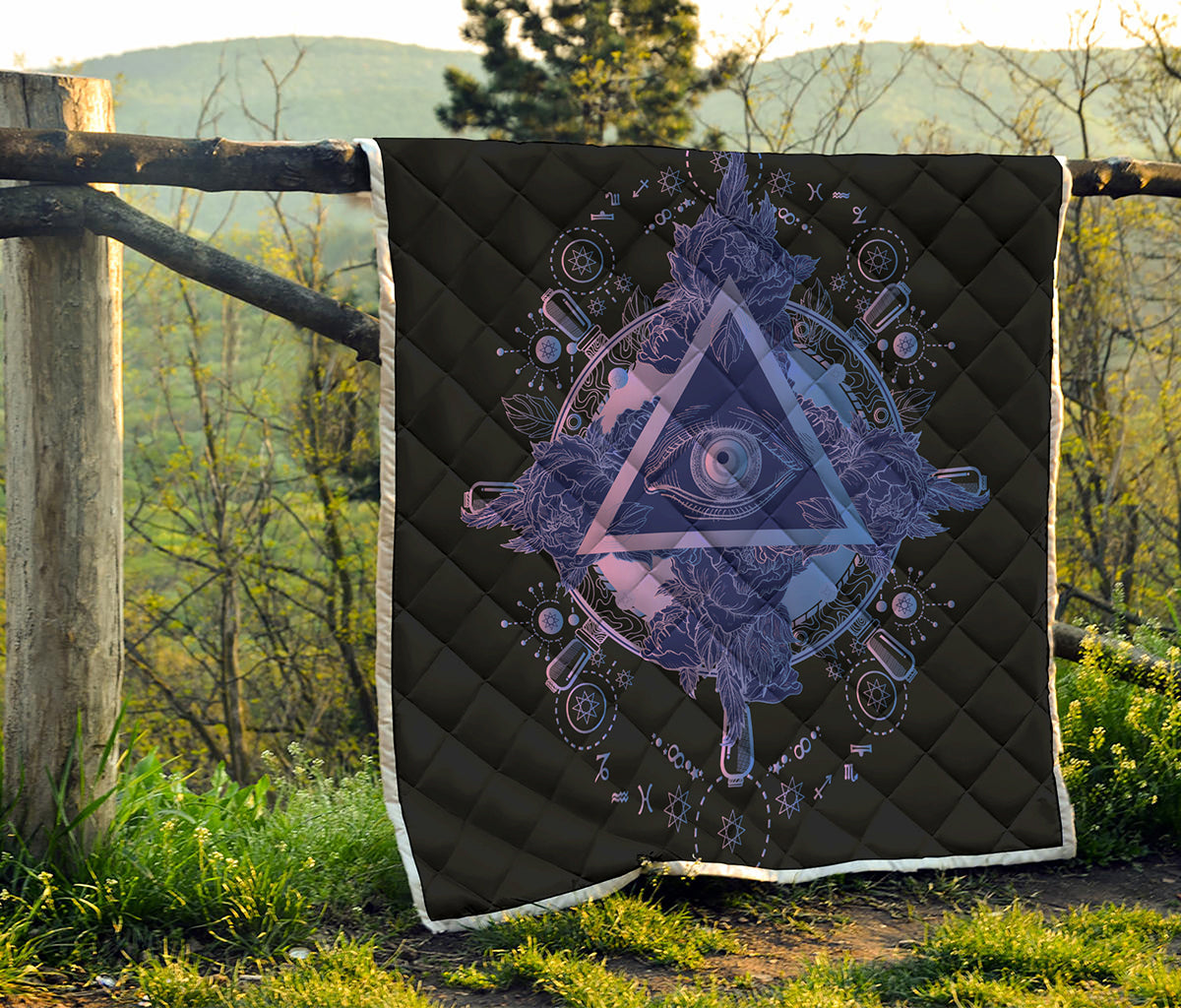 Spiritual Eye of Providence Print Quilt