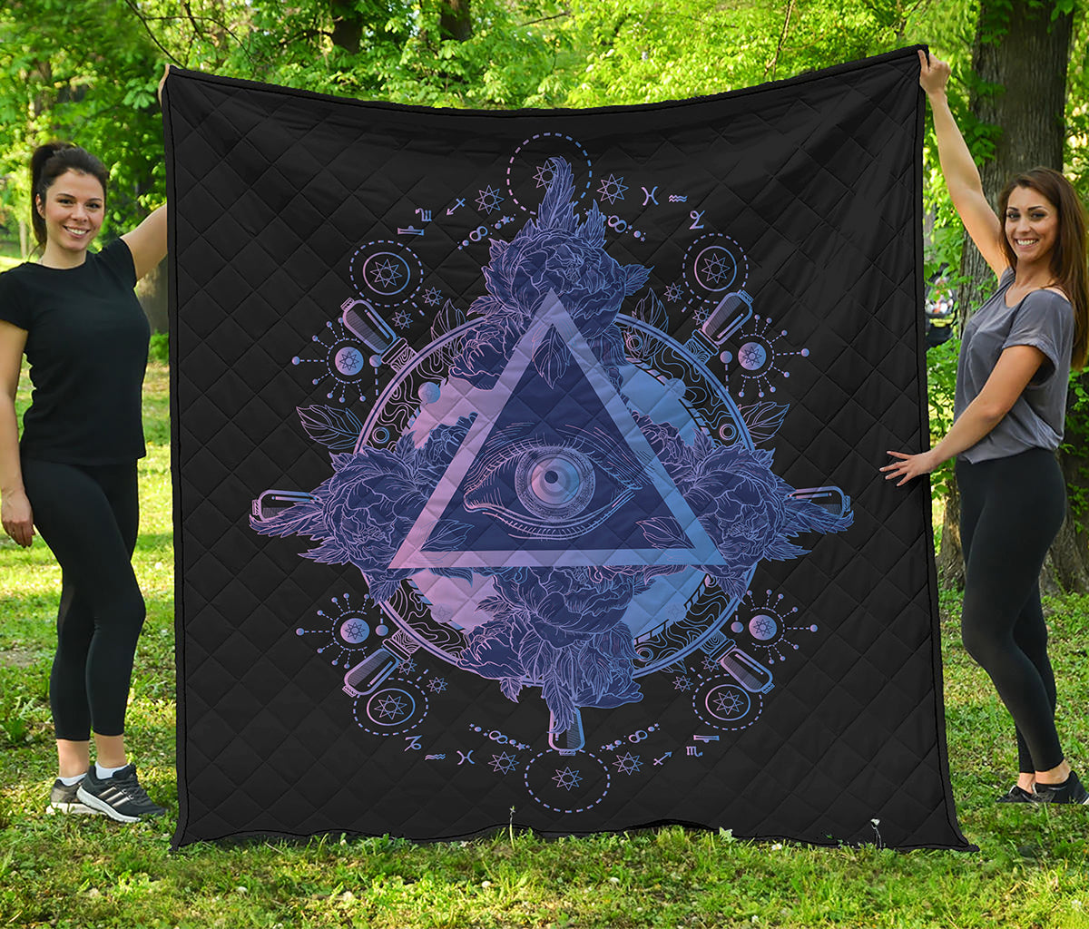 Spiritual Eye of Providence Print Quilt