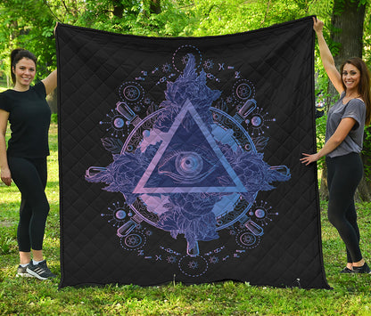 Spiritual Eye of Providence Print Quilt