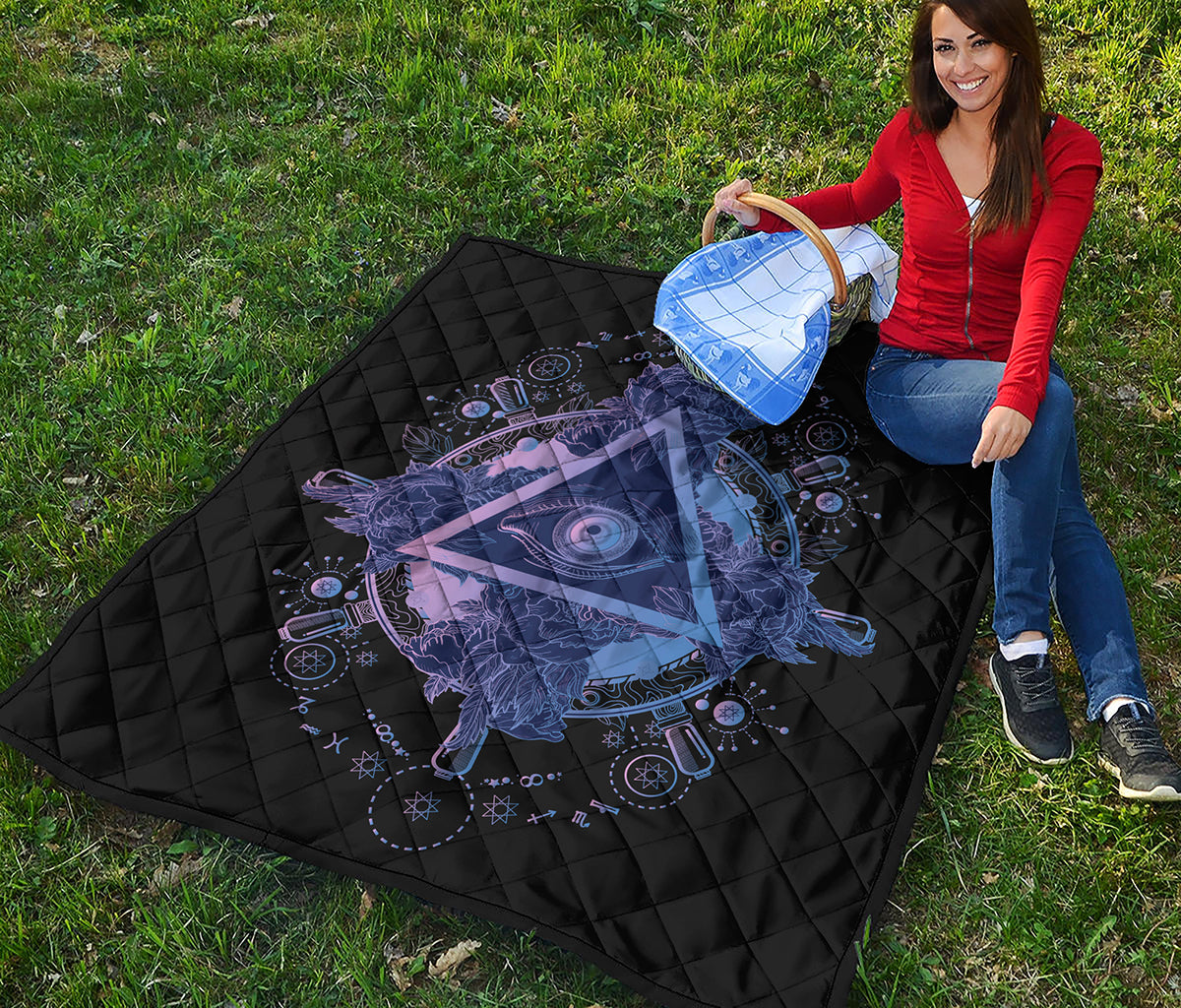 Spiritual Eye of Providence Print Quilt