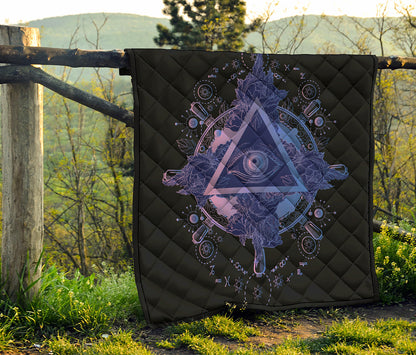Spiritual Eye of Providence Print Quilt
