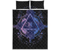 Spiritual Eye of Providence Print Quilt Bed Set