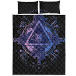 Spiritual Eye of Providence Print Quilt Bed Set