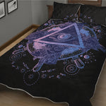 Spiritual Eye of Providence Print Quilt Bed Set