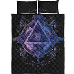 Spiritual Eye of Providence Print Quilt Bed Set