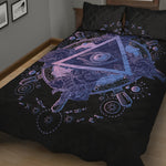 Spiritual Eye of Providence Print Quilt Bed Set