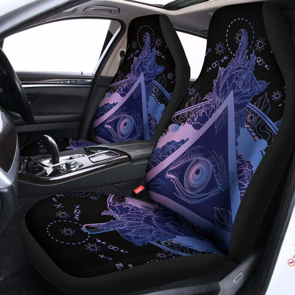 Spiritual Eye of Providence Print Universal Fit Car Seat Covers