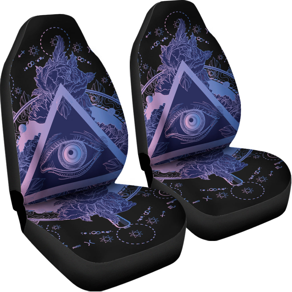 Spiritual Eye of Providence Print Universal Fit Car Seat Covers