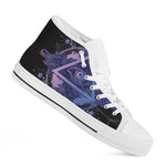 Spiritual Eye of Providence Print White High Top Shoes