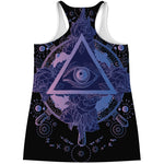 Spiritual Eye of Providence Print Women's Racerback Tank Top