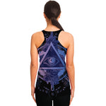 Spiritual Eye of Providence Print Women's Racerback Tank Top