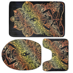 Spiritual Girl Mandala Print 3 Piece Bath Mat Set