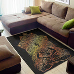 Spiritual Girl Mandala Print Area Rug