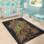 Spiritual Girl Mandala Print Area Rug