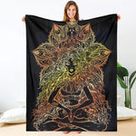 Spiritual Girl Mandala Print Blanket