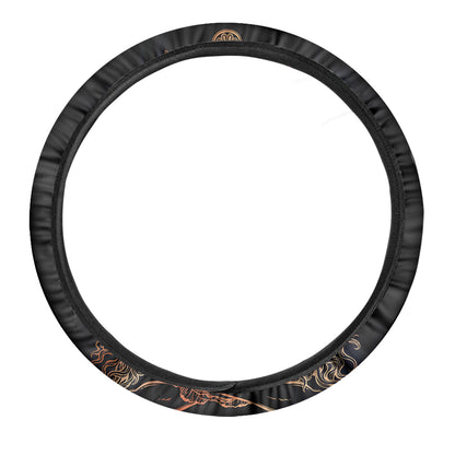 Spiritual Girl Mandala Print Car Steering Wheel Cover