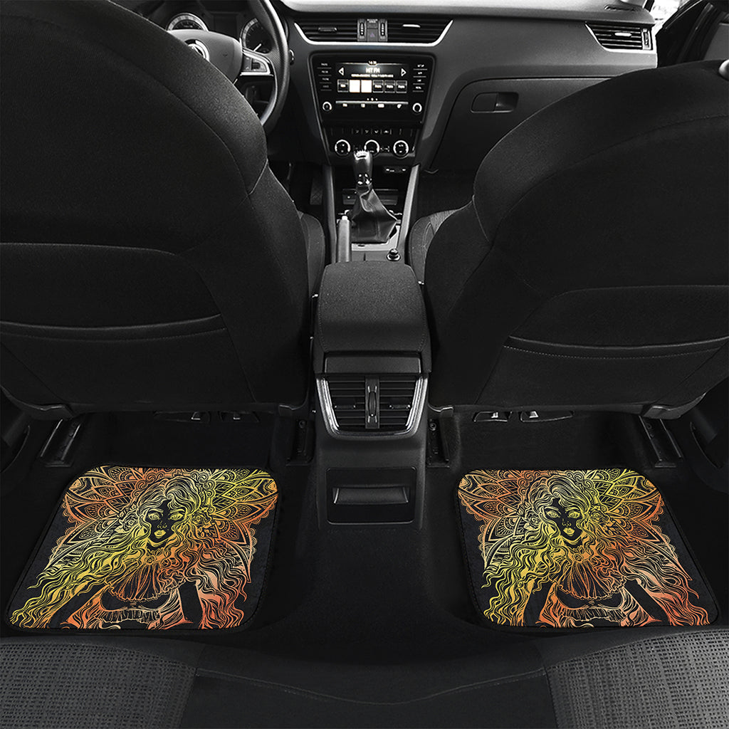 Spiritual Girl Mandala Print Front and Back Car Floor Mats