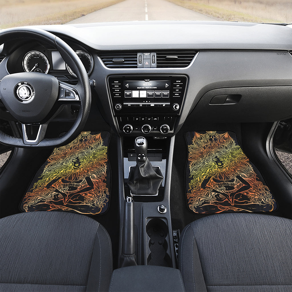 Spiritual Girl Mandala Print Front Car Floor Mats