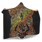 Spiritual Girl Mandala Print Hooded Blanket