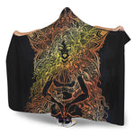 Spiritual Girl Mandala Print Hooded Blanket