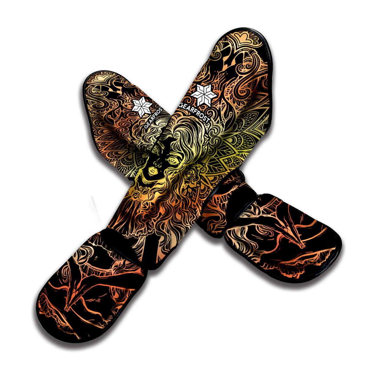 Spiritual Girl Mandala Print Muay Thai Shin Guard