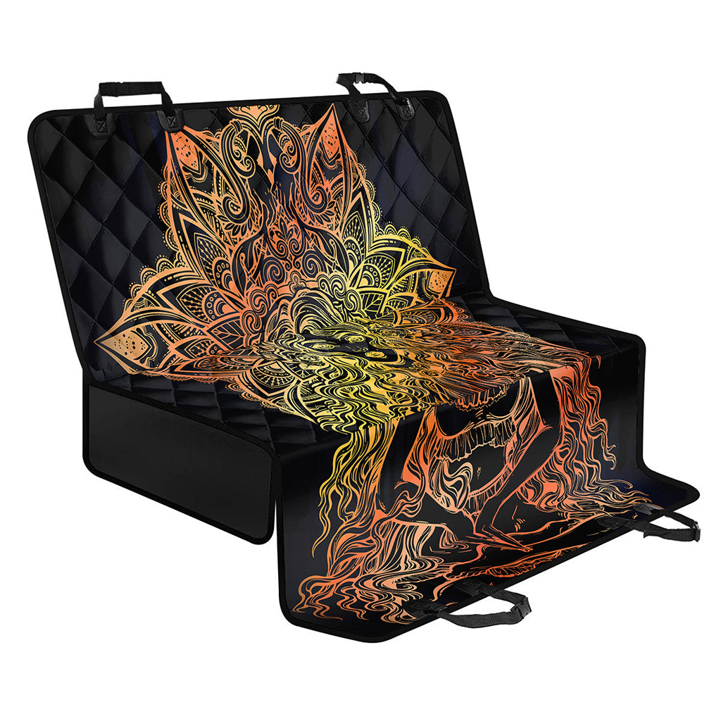 Spiritual Girl Mandala Print Pet Car Back Seat Cover