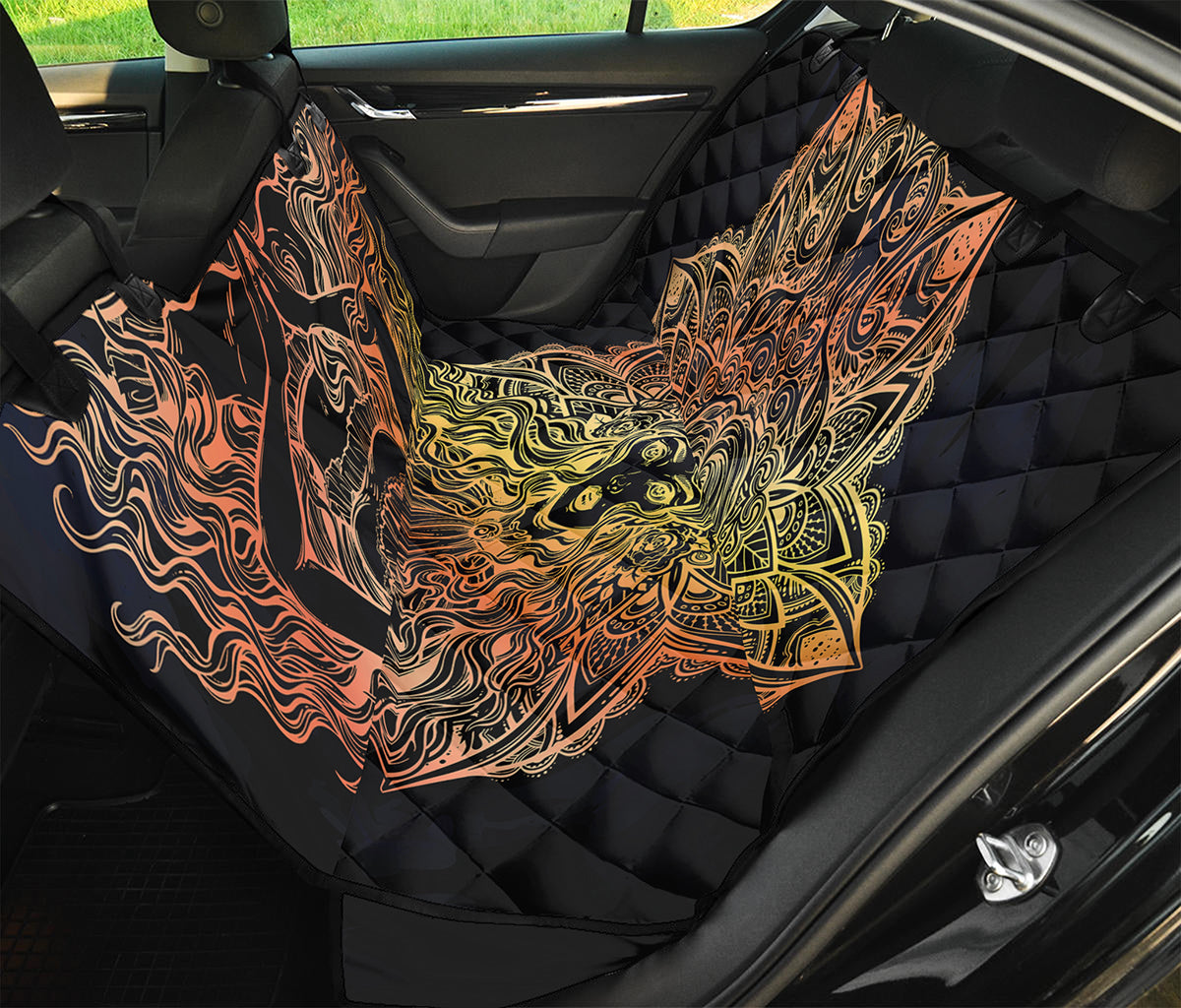 Spiritual Girl Mandala Print Pet Car Back Seat Cover