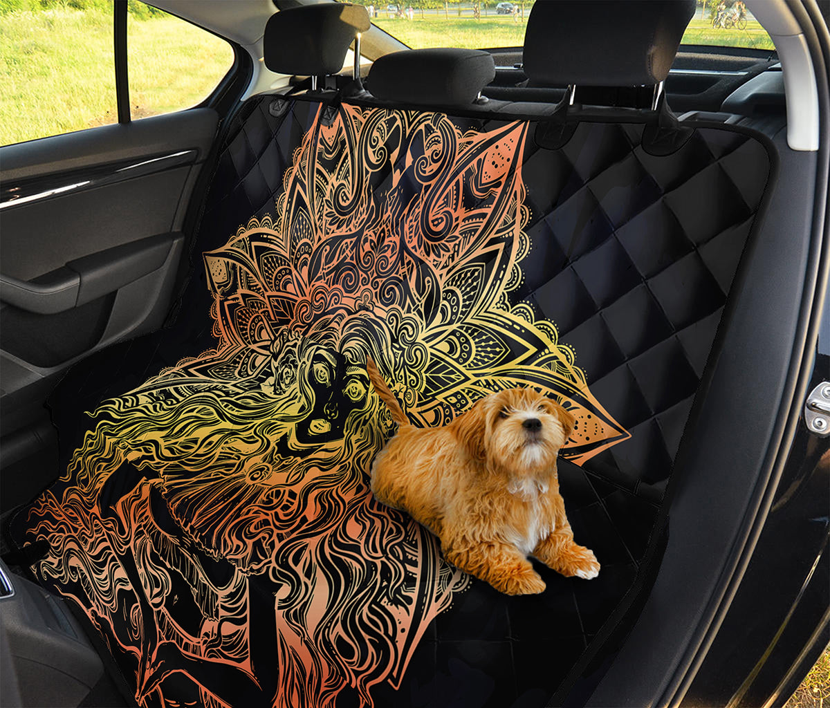 Spiritual Girl Mandala Print Pet Car Back Seat Cover