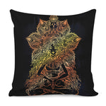 Spiritual Girl Mandala Print Pillow Cover