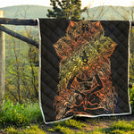 Spiritual Girl Mandala Print Quilt