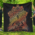 Spiritual Girl Mandala Print Quilt