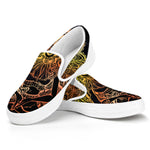 Spiritual Girl Mandala Print White Slip On Shoes