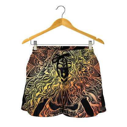 Spiritual Girl Mandala Print Women's Shorts